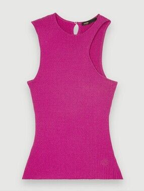 Maje Asymmetrical Knitted Tank Top
